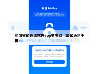 能加密的通讯软件app有哪些（加密通讯手机）