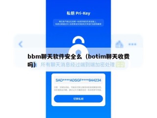 bbm聊天软件安全么（botim聊天收费吗）