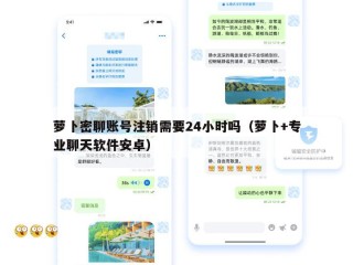 萝卜密聊账号注销需要24小时吗（萝卜+专业聊天软件安卓）