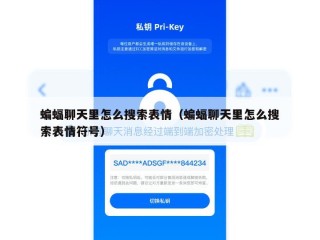 蝙蝠聊天里怎么搜索表情（蝙蝠聊天里怎么搜索表情符号）