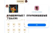 华为语音聊天加密了（华为手机微信语音加密了怎么打开）
