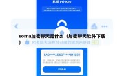 soma加密聊天是什么（加密聊天软件下载）