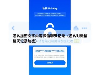怎么加密文字内容微信聊天记录（怎么对微信聊天记录加密）