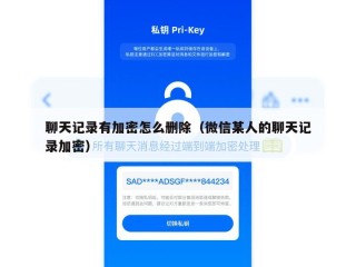 聊天记录有加密怎么删除（微信某人的聊天记录加密）