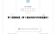 萝卜密聊欧亚（萝卜蜜的功效与作用及图片）