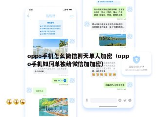oppo手机怎么微信聊天单人加密（oppo手机如何单独给微信加加密）