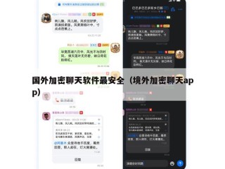 国外加密聊天软件最安全（境外加密聊天app）