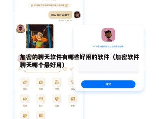 加密的聊天软件有哪些好用的软件（加密软件聊天哪个最好用）