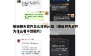 蝙蝠聊天软件怎么没有pc版（蝙蝠聊天软件为什么看不到图片）