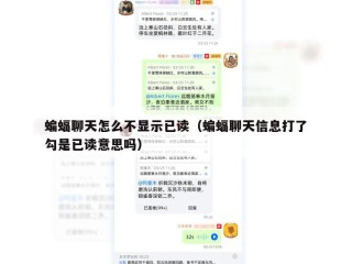 蝙蝠聊天怎么不显示已读（蝙蝠聊天信息打了勾是已读意思吗）