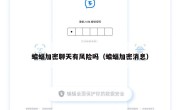 蝙蝠加密聊天有风险吗（蝙蝠加密消息）