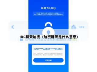 IRC聊天加密（加密聊天是什么意思）