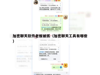 加密聊天软件老板被抓（加密聊天工具有哪些）