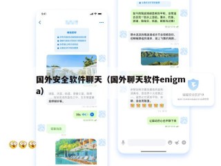 国外安全软件聊天（国外聊天软件enigma）