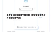 壁虎安全聊天软件下载安装（壁虎安全聊天软件下载安装苹果）