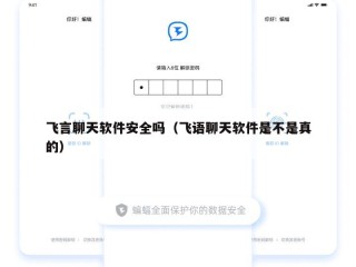 飞言聊天软件安全吗（飞语聊天软件是不是真的）