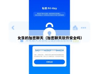 女生的加密聊天（加密聊天软件安全吗）