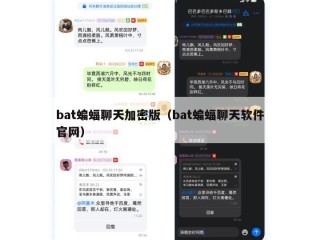 bat蝙蝠聊天加密版（bat蝙蝠聊天软件官网）