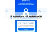 萝卜密聊投资28（萝卜密聊投资1万）