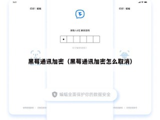 黑莓通讯加密（黑莓通讯加密怎么取消）