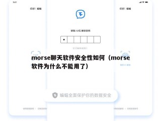 morse聊天软件安全性如何（morse软件为什么不能用了）