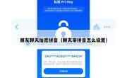 朋友聊天加密拼音（聊天带拼音怎么设置）