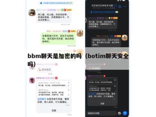 bbm聊天是加密的吗（botim聊天安全吗）