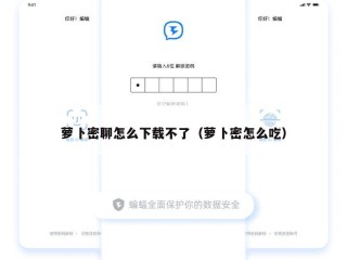萝卜密聊怎么下载不了（萝卜密怎么吃）