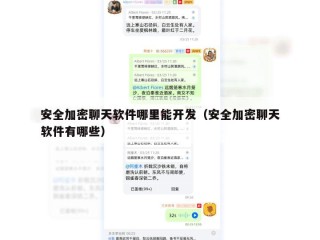 安全加密聊天软件哪里能开发（安全加密聊天软件有哪些）