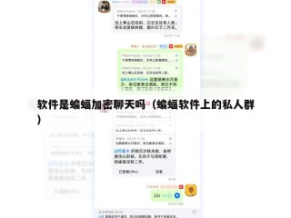 软件是蝙蝠加密聊天吗（蝙蝠软件上的私人群）