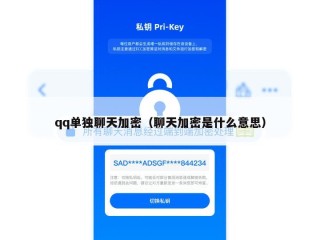 qq单独聊天加密（聊天加密是什么意思）