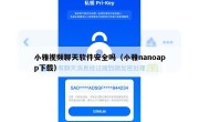 小雅视频聊天软件安全吗（小雅nanoapp下载）