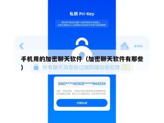 手机用的加密聊天软件（加密聊天软件有那些）