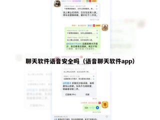 聊天软件语音安全吗（语音聊天软件app）