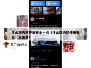 什么聊天软件更安全一点（什么聊天软件更安全一点免费）
