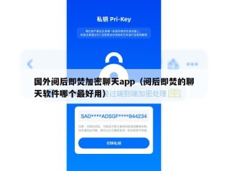 国外阅后即焚加密聊天app（阅后即焚的聊天软件哪个最好用）