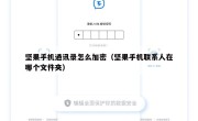 坚果手机通讯录怎么加密（坚果手机联系人在哪个文件夹）