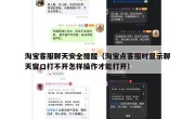 淘宝客服聊天安全提醒（淘宝点客服时显示聊天窗口打不开怎样操作才能打开）