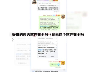 好用的聊天软件安全吗（聊天这个软件安全吗）
