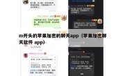 m开头的苹果加密的聊天app（苹果加密聊天软件 app）