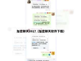 加密聊天2017（加密聊天软件下载）