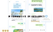 萝卜密聊被骗几十万（萝卜蜜怎么就熟了）