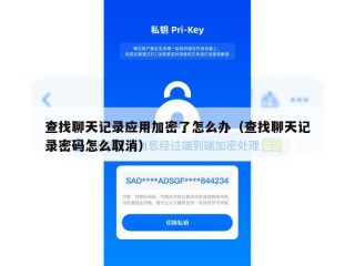 查找聊天记录应用加密了怎么办（查找聊天记录密码怎么取消）
