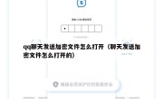 qq聊天发送加密文件怎么打开（聊天发送加密文件怎么打开的）