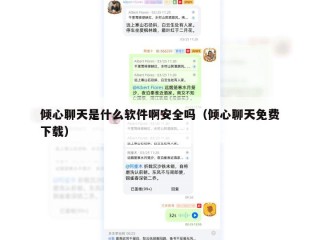 倾心聊天是什么软件啊安全吗（倾心聊天免费下载）