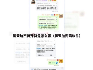 聊天加密特殊符号怎么弄（聊天加密码软件）