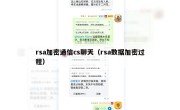 rsa加密通信cs聊天（rsa数据加密过程）