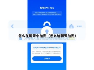 怎么在聊天中加密（怎么给聊天加密）