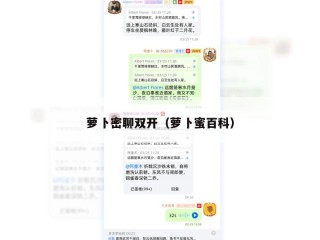 萝卜密聊双开（萝卜蜜百科）
