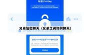 兄弟加密聊天（兄弟之间如何聊天）